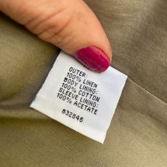 Boden Tan Linen Blazer Effortlessly Stylish and Versatile, Normcore SZ Flex - Picture 5 of 7